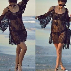 Beautiful lace bikini coverup