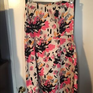 Floral print strapless dress size 14
