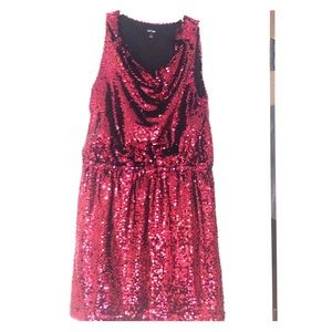 Sparkly deep red dress
