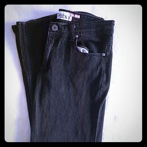 A pair of black skinny jeans