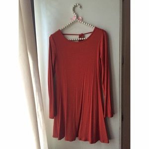 Forever 21 Open back long sleeve dress
