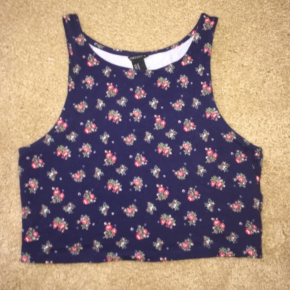 Forever 21 floral crop top