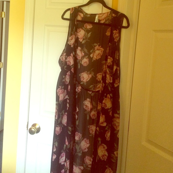 Blush rose chiffon Duster Vest