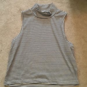 Black and white striped tank