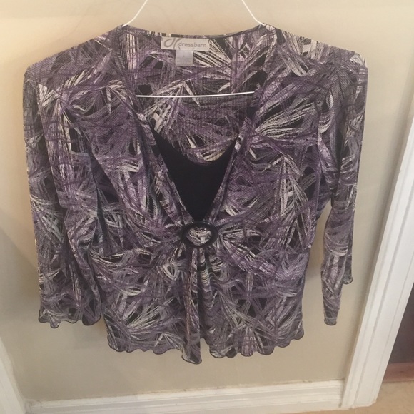 Purple, white, and black dress shirt. Dress barn