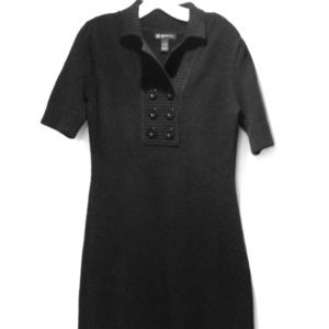 Black knit sweater dress