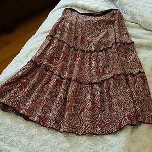 Skirt -  swirly multi color skirt