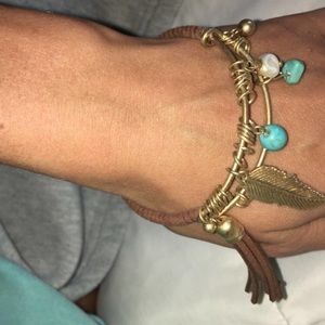 Tan & Gold Boho bracelet
