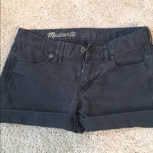 Madewell black denim shorts