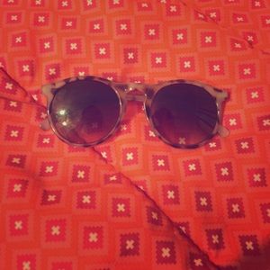 Purple Marble Round Sunglasses