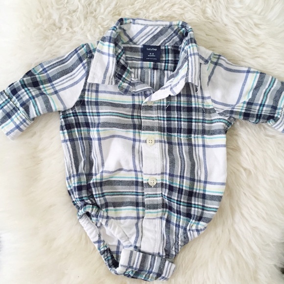 Baby Gap plaid onsie
