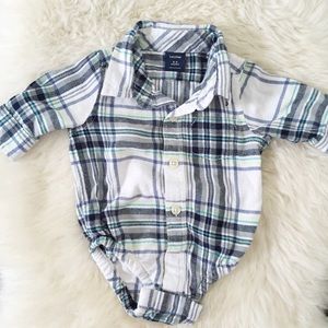 Baby Gap plaid onsie