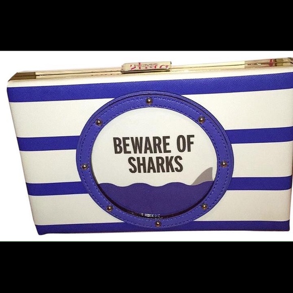 Kate Spade Beware of Sharks Emmanuelle Clutch