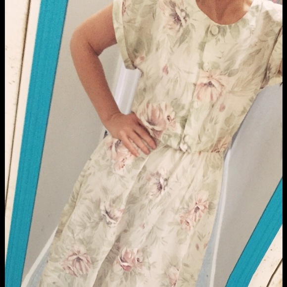 Vintage 80s Grunge flower Dress