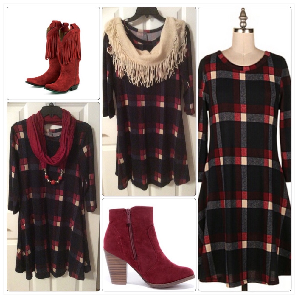 Last 1 - Plaid Dress - Picture 3 of 6