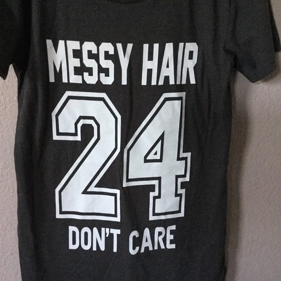 "Messy Hair Don't Care" long tee shirt - Picture 2 of 3