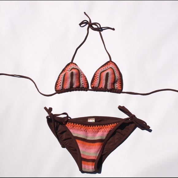 Roxy size small crochet reversible bikini