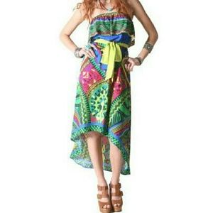 Flying Tomato Geo Print High-low Dress