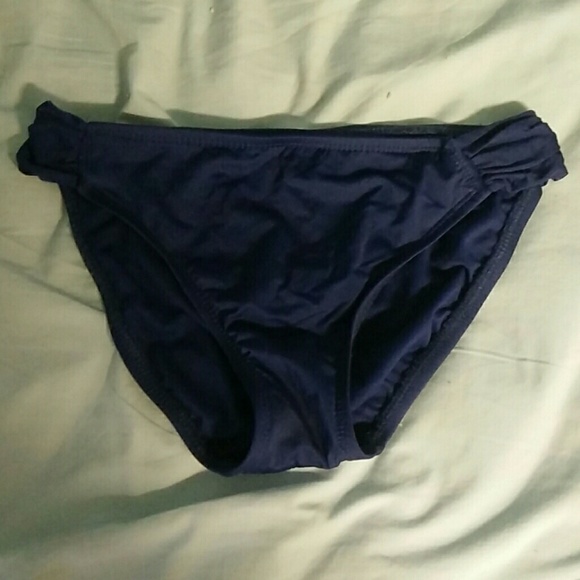 Navy Blue swim bottoms.