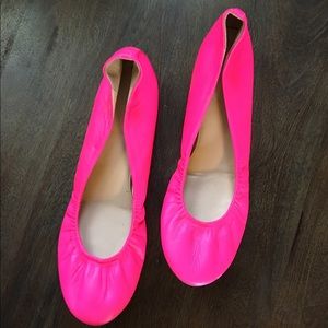 JCREW neon pink ballet flat