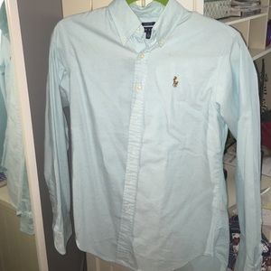 Aqua blue Ralph Lauren top