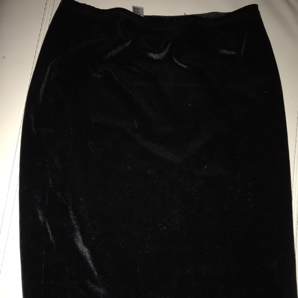 Black velvet skirt