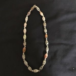 Stone bead necklace.