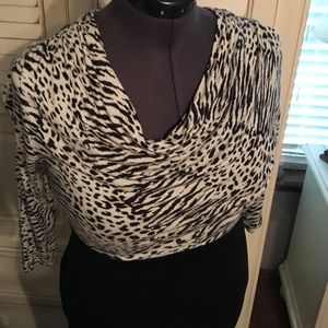 Cheetah Swoop Neck Dress