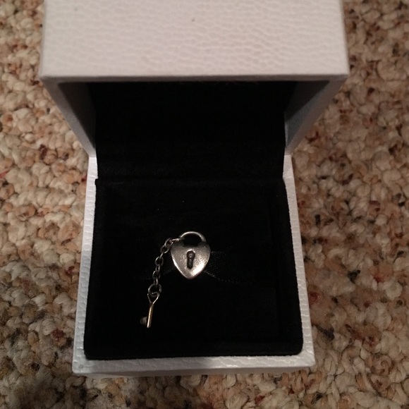 Pandora charm with gold key
