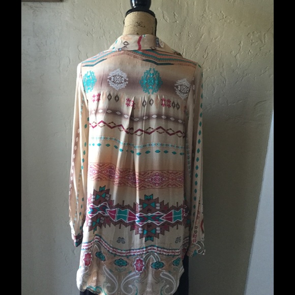 Ethnic Peasant Tunic Blouse - Picture 3 of 4