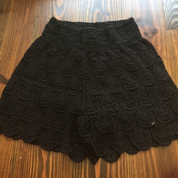 Cute black lace shorts