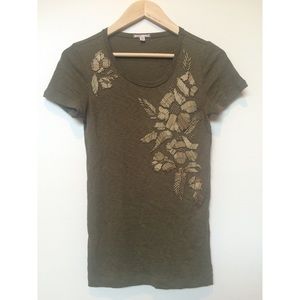 Earthy green J. Crew top