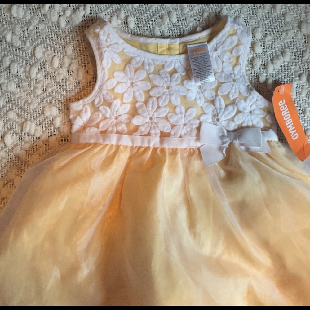 🍃spring SALE 🍃NWT Gymboree yellow satin dress🌻 - Picture 4 of 6