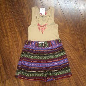 SoHo Chic Striped Chevron Shorts