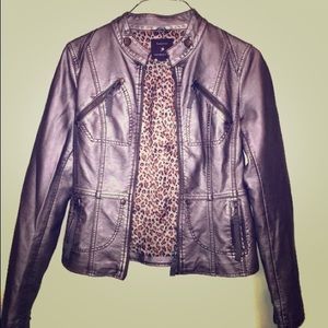 Forever 21 Metallic Leather Jacket