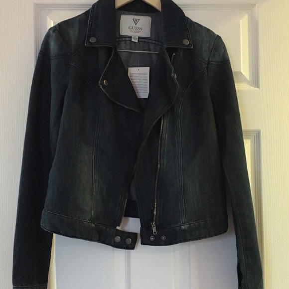 Guess Jeans Denim Moto Jacket