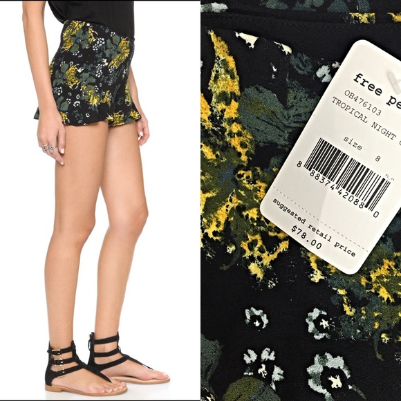 Free People Fiona High Waisted Tropical Shorts - Picture 2 of 4