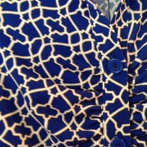 Nautical inspired blue dress