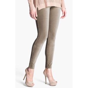 HUE Khaki Cord Leggings