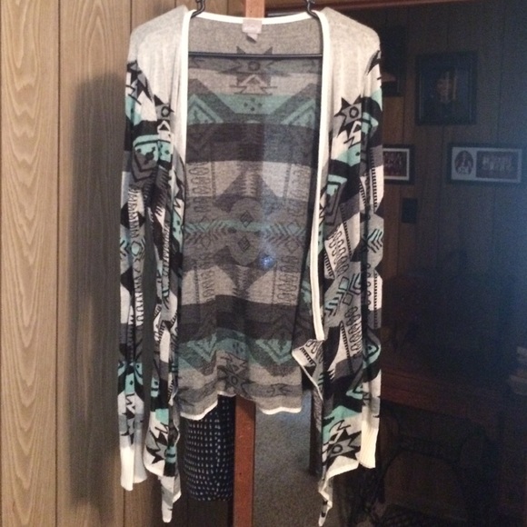 Teal and black cardigan