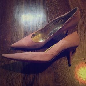 Emanuel Ungaro pink suede elegant  shoes