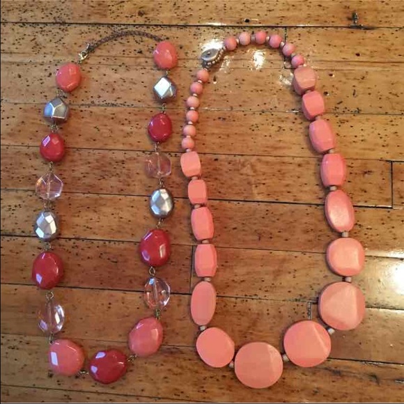 Super cute Summer peach and red necklaces