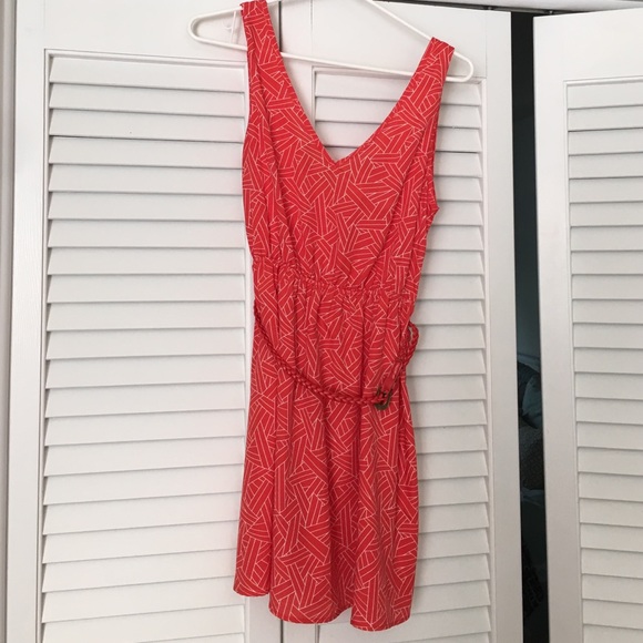 Red and white dress