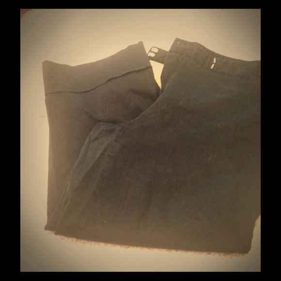 Lane Bryant Plus Size Black Cuffed Capris