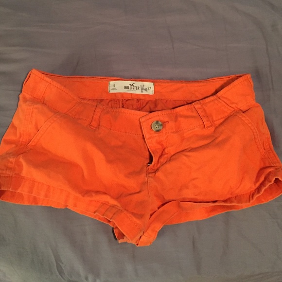Orange Hollister shorts