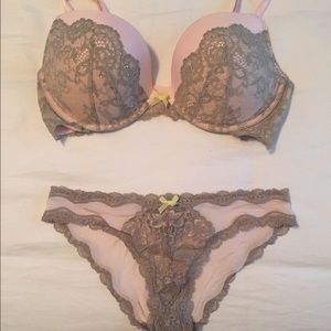 Victoria's Secret Lace Push-up Bra and Panty set