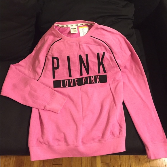 PINK: sweatshirt, size S
