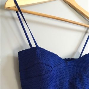 Express cobalt blue crop top