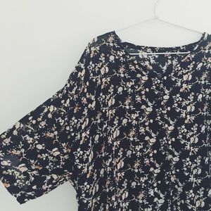 Cute Bohemian Tunic Dress Floral Print