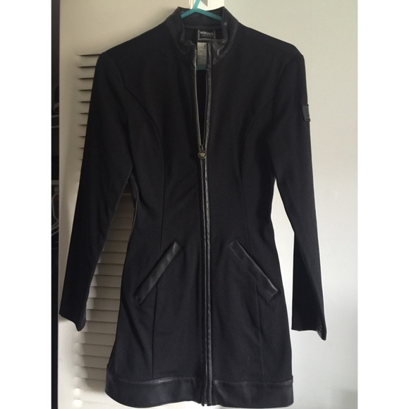 Versace dress with leather details